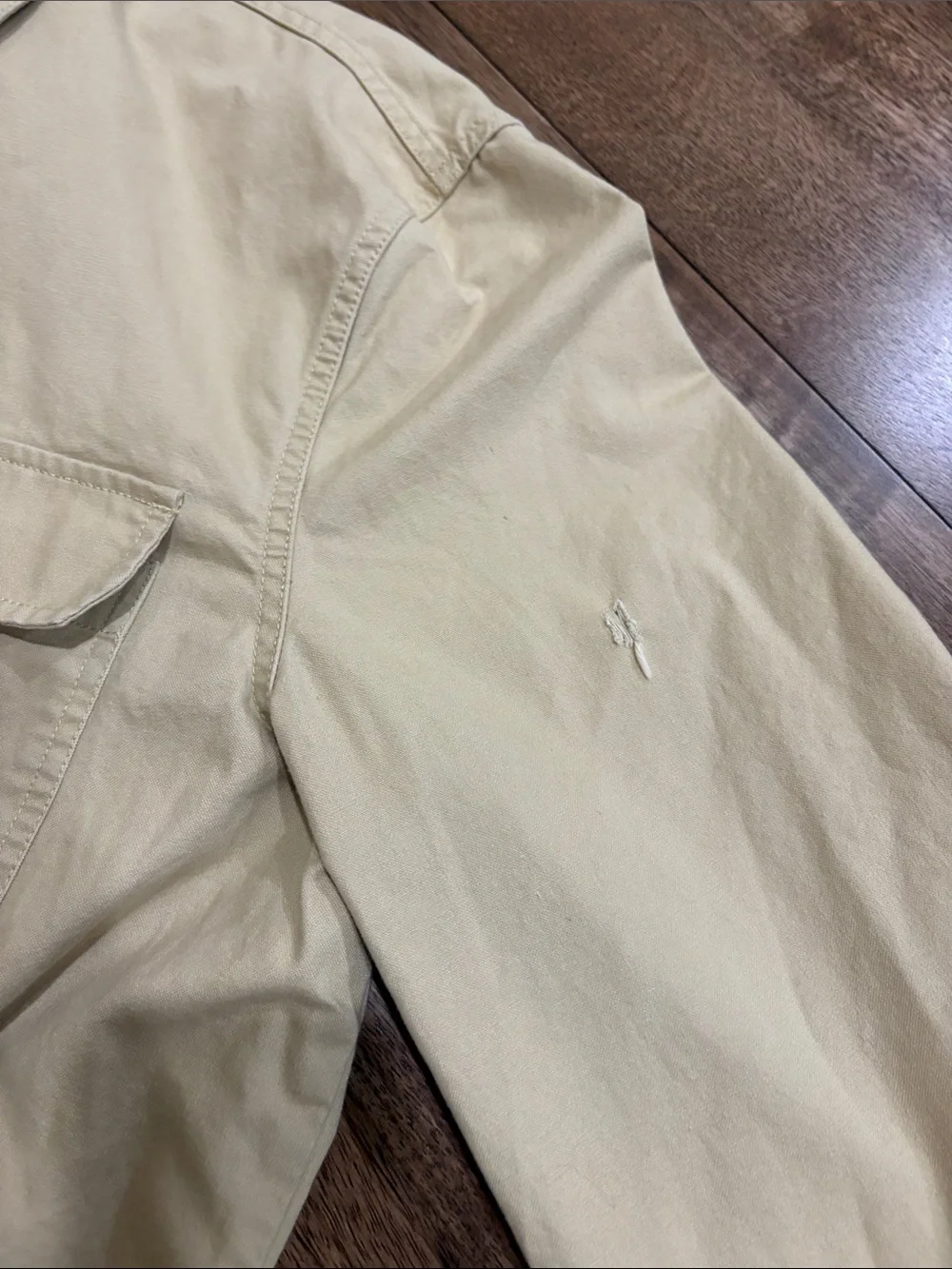 Men's J.Crew Canvas Chore Jacket Shacket Tan Khaki.  vintage. Size L